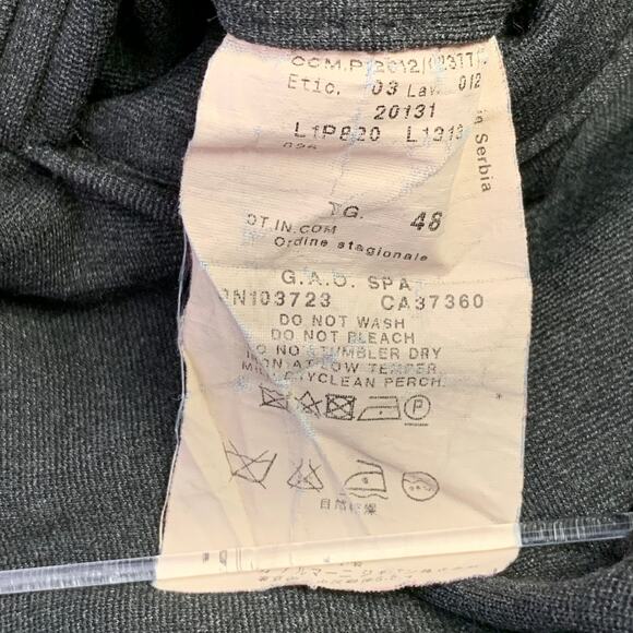 EMPORIO ARMANI Size 32 Grey Viscose Blend Drawstring Casual Pants - Picture 5 of 5